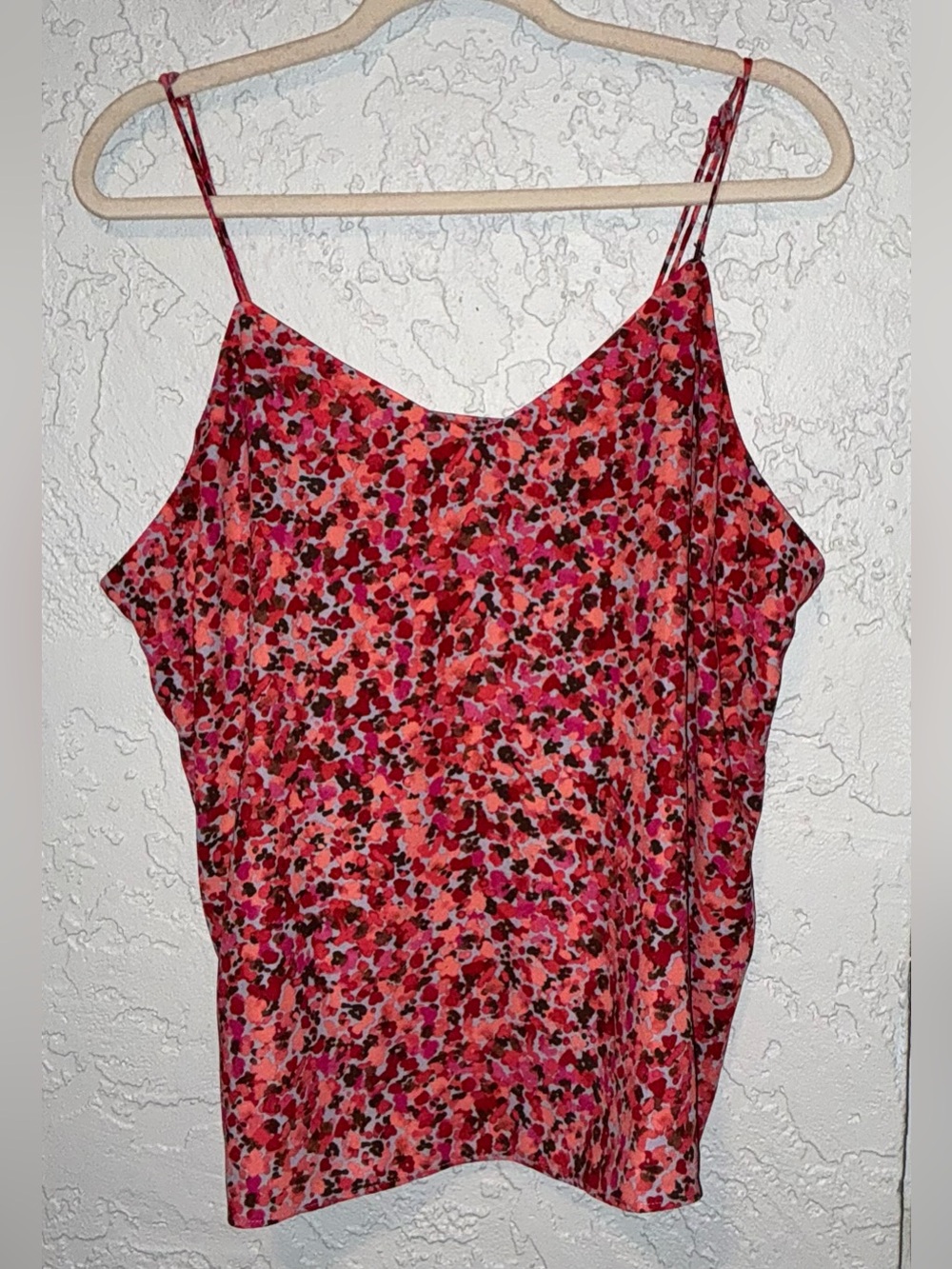 Nine West Pink &  Red Floral Spaghetti-Strap Cami
